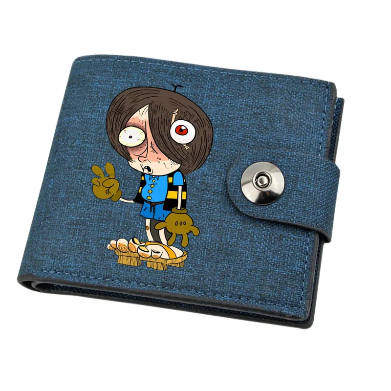 Canvas Teenagers Wallet Card Holder Wallet Male Money Bag Short Holder Male Purse for anime  GeGeGe no Kitaro   Kids Coin Bag