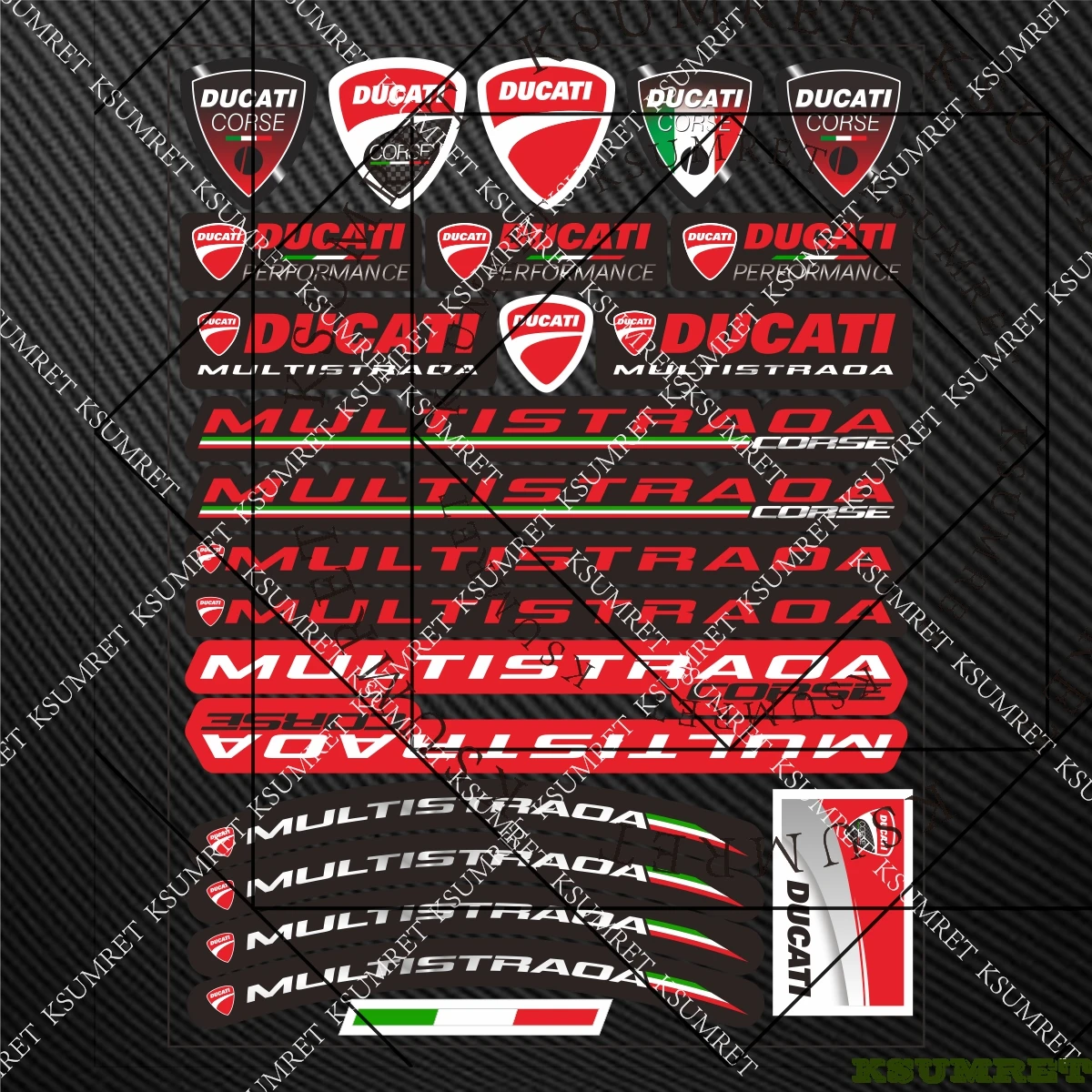 لملصقات شعار Ducati ملصق مائي لخزان الدراجة النارية