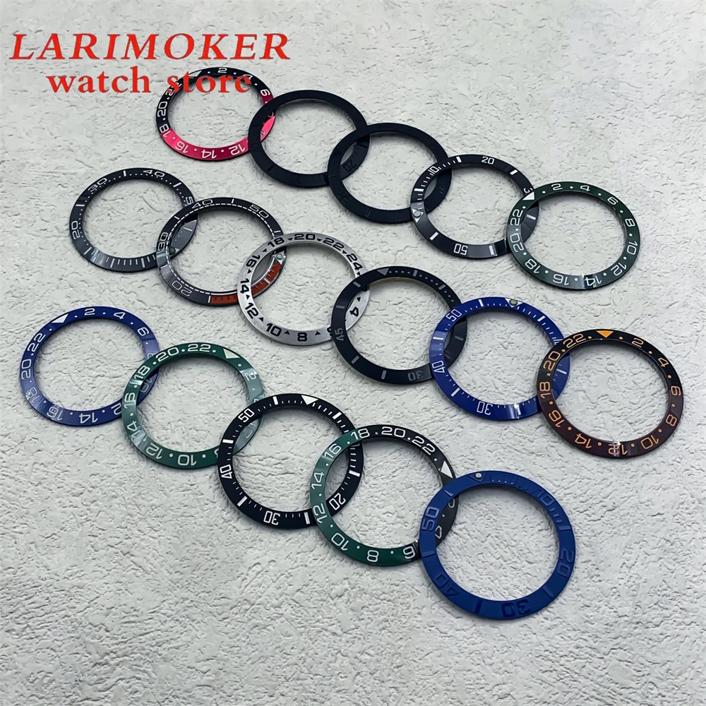 BLIGER 40mm aluminum/ceramic bezel with 43mm case Insert 40mm/31.8mm replacement watch accessory parts