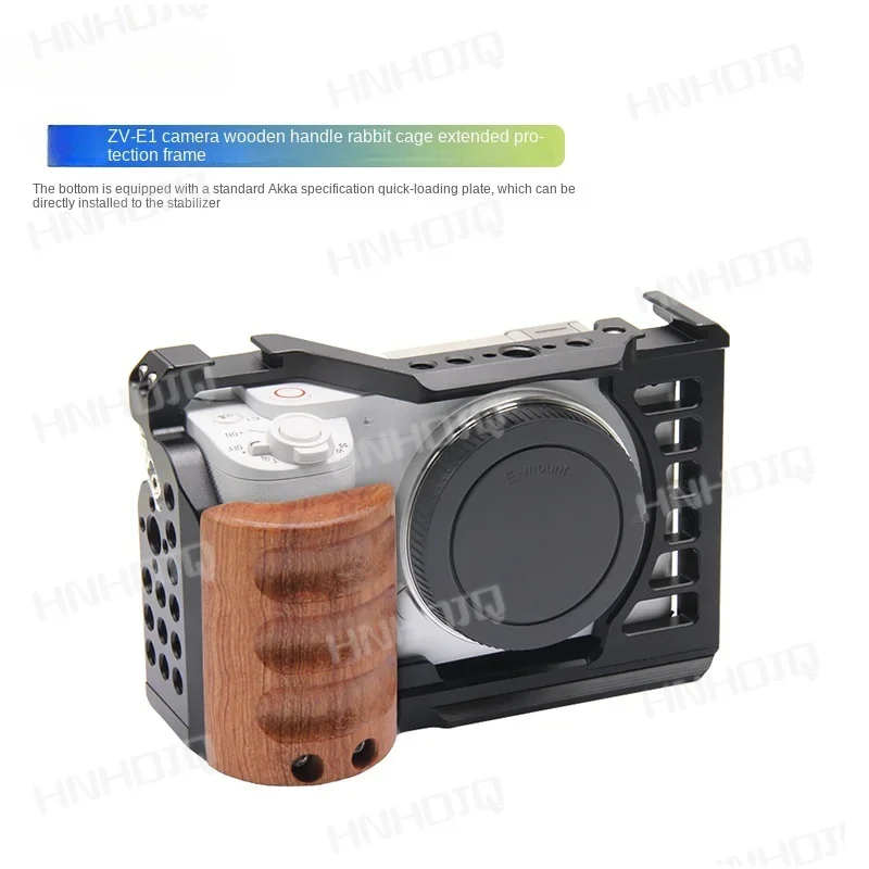 

For Sony Zve1 Camera Rabbit Cage ZV-E1 Camera DSLR Stabilizer Vertical Shot Wooden Handle Expansion Protective Frame