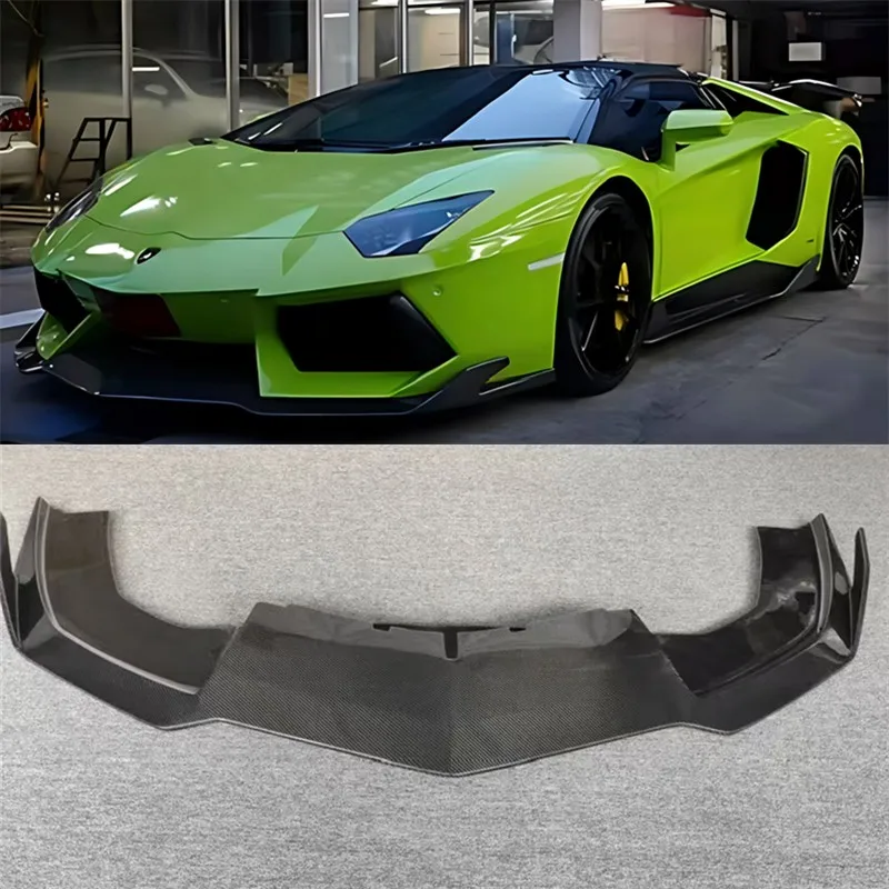 Para Lamborghini LP70, alerón delantero de fibra de carbono real, labio inferior del parachoques delantero, divisor de alerón, kit de carrocería