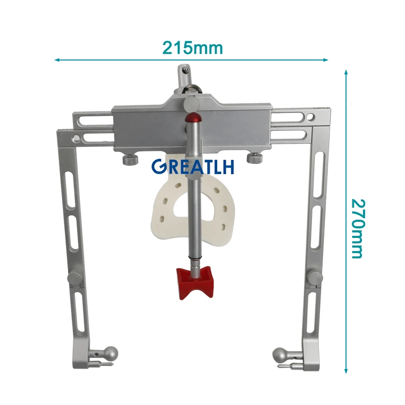 Fully Adjustable Jaw Frame Anatomical Articulator Gilbach Mechanic Facial Arch Arrangement Guide Plate Transfer Table 1set