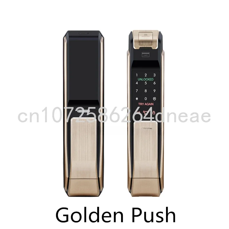 For Samsung DP-718 Push Pull Handle with Fingerprint Digital Smart Home Lock and Card VerificationCD