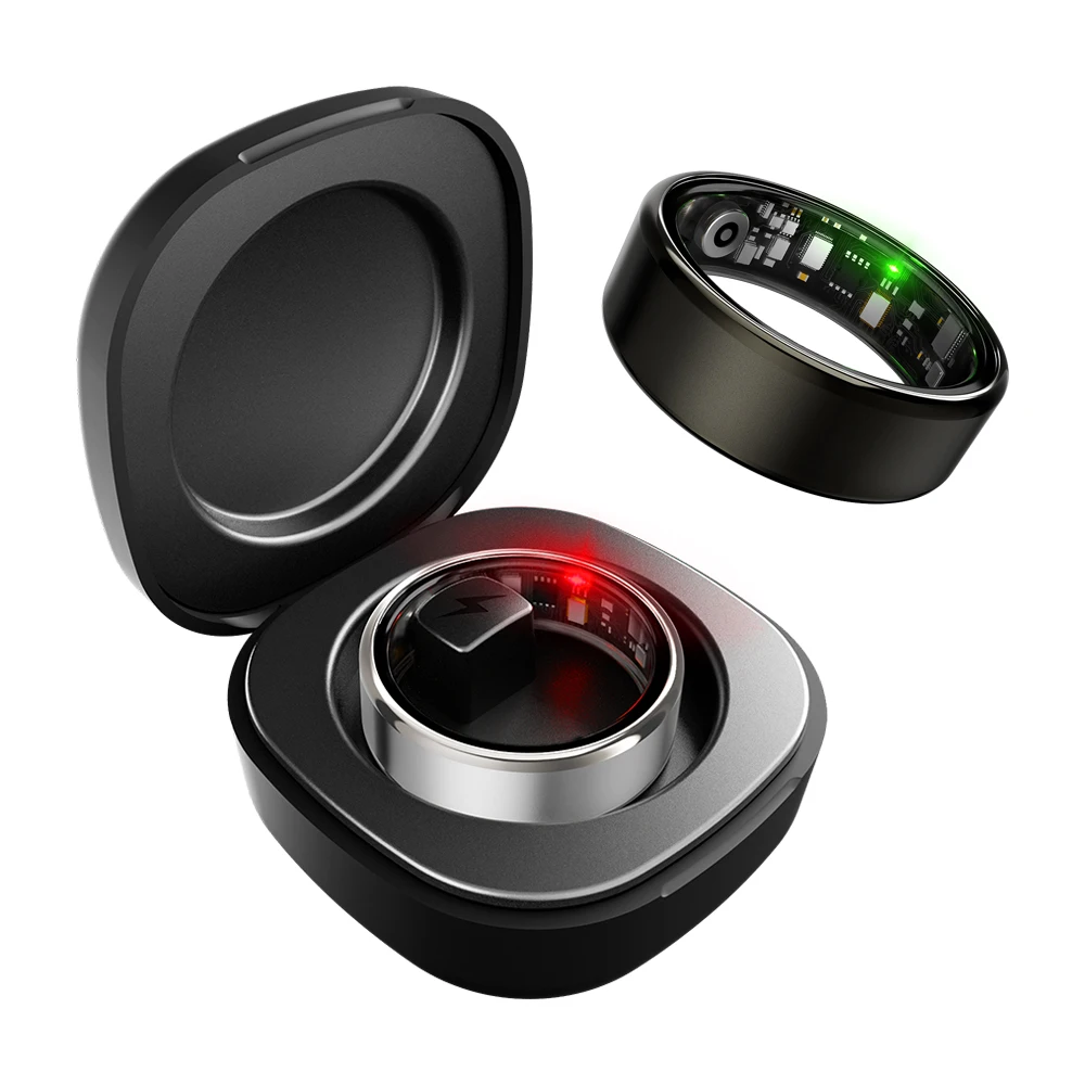 

Легкое металлическое умное кольцо для тела, пульсометр, кислород в крови, монитор сна, фитнес-кольца, 5 спортивных режимов GPS, водонепроницаемость IP68 и 5 АТМ