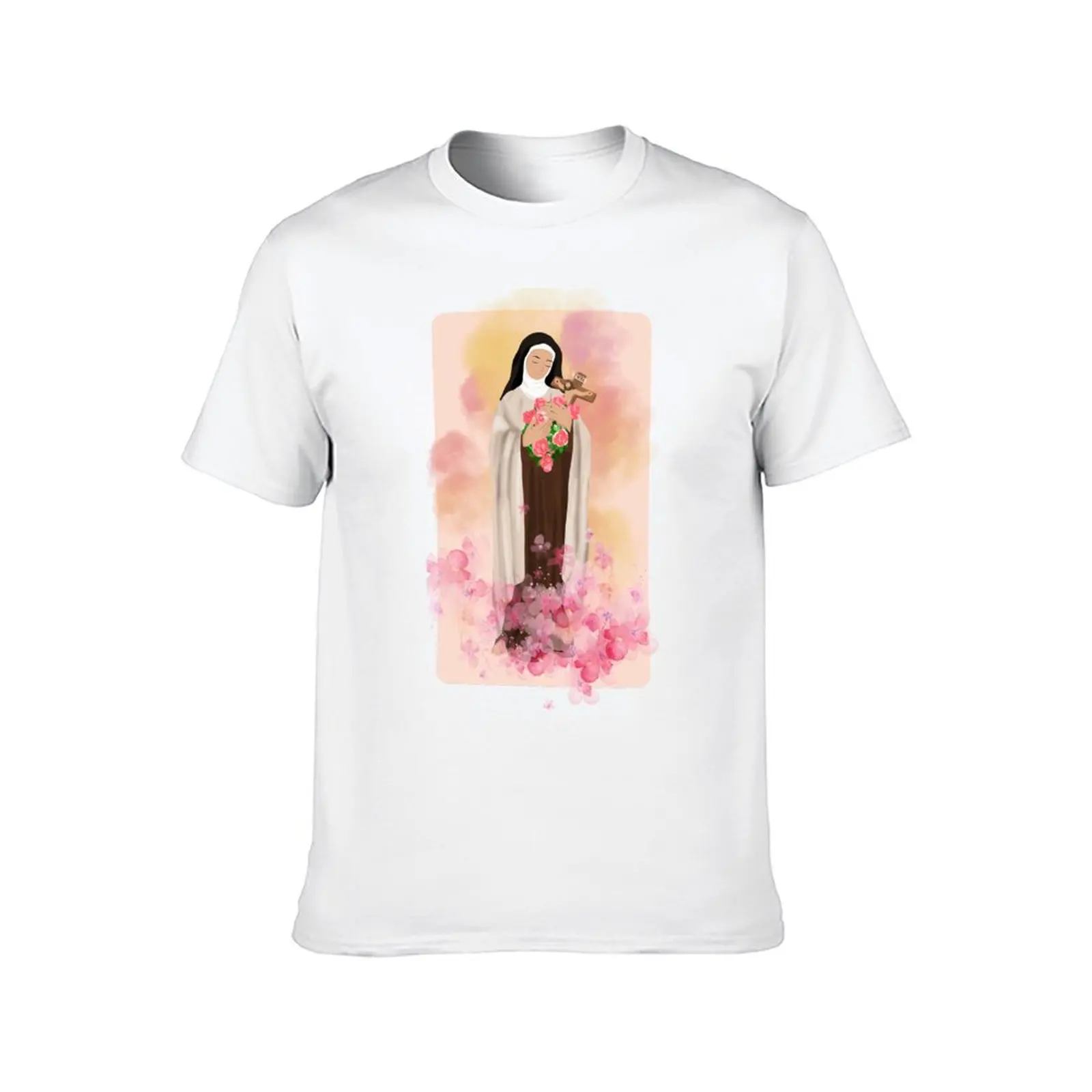 St. Therese of Lisieux catholic illustration T-Shirt oversized t shirt anime shirt funny costumes men t shirt