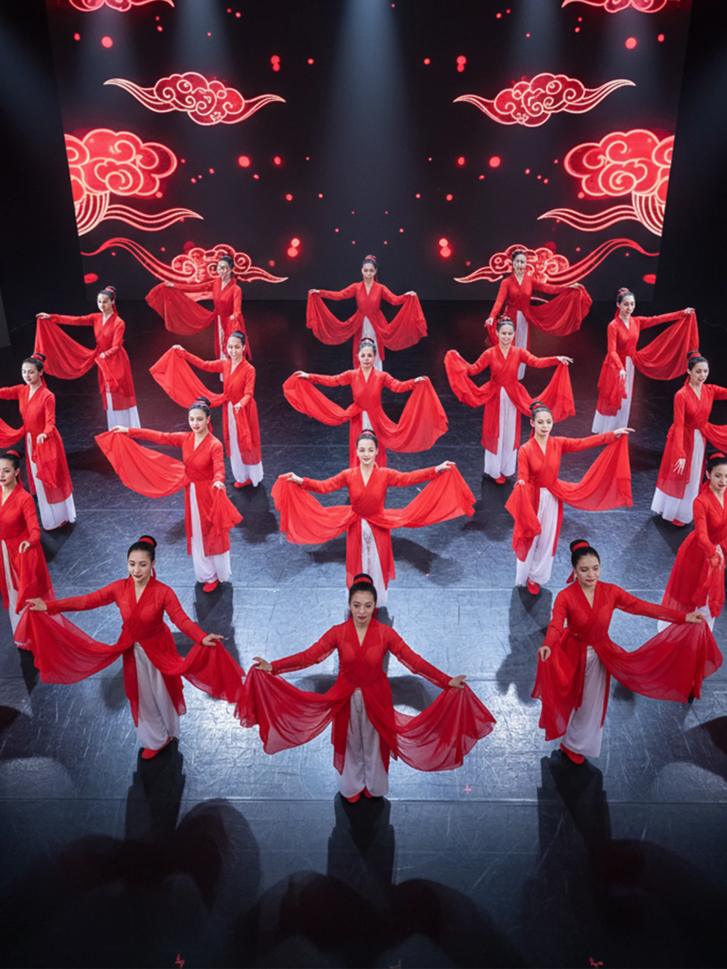 

Red Fan Dance Performance Costume Bright Sle Classical Dance Clothing Xu Long n Elephant King Xiang Wan Jiang Tewnjerll