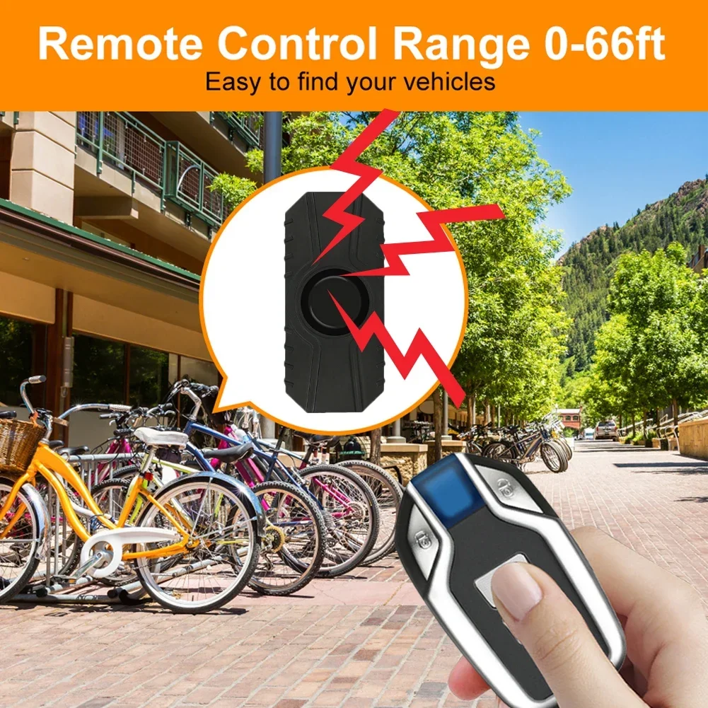 Wireless Anti-Theft Motorcycle Alarm Waterproof Bicycle Alarm Security Vibration Motion Sensor for Bike Electric Scooter