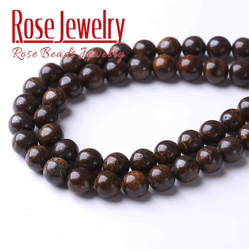 100% Natural Bronzite Brown Stone Beads For Jewelry Making Round Loose Beads Diy Bracelet Necklace Accessories 4 6 8 10 12mm 15\