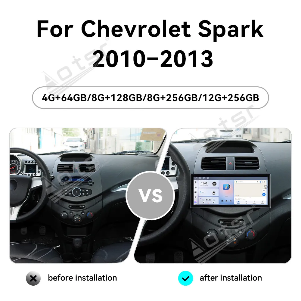 

For Chevrolet Spark 2010-2013 Android 15 15.8 Inch HD Car Radio Car Multimedia Video Player GPS Navigation Carplay Unit DSP WIFI