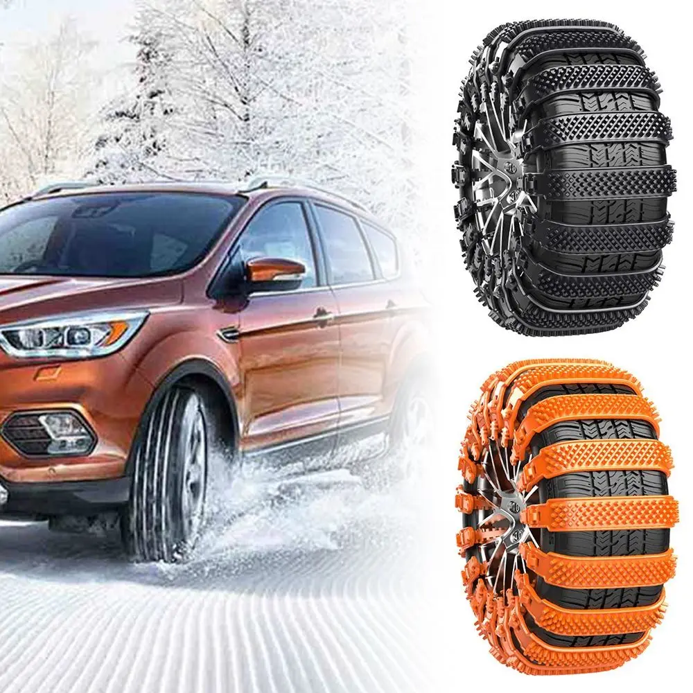 1PC Rubber Car Snow Chains Anti-Skid Emergency Accessories Anti-skid Tire Chains Adjustable Car Tires Accessories