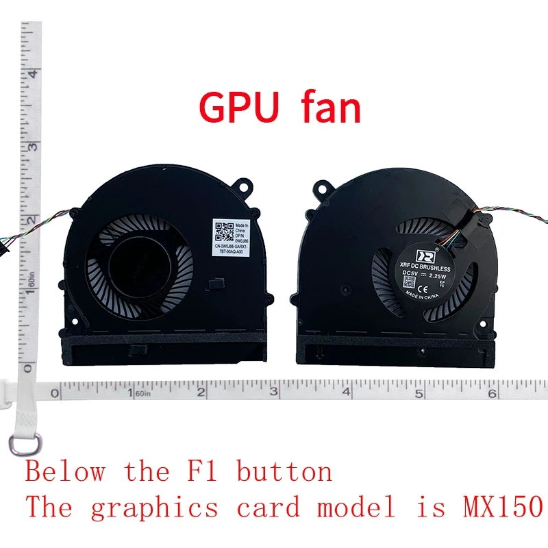 Immagine 3: Nuova ventola di raffreddamento GPU Cpu per Laptop per xiaomi TM1701 TM1707 171502 171501 181501-01 AD AL AQ AK MX250