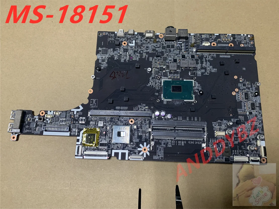 

Used MS-18151 VER 1.0 LAPTOP MOTHERBOARD FOR MSI MS-1815 GT82VR GT83 GT83VR WITH I7-7700HQ CPU 100% Working OK