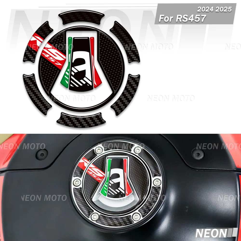 

For Aprilia RS457 RS 457 3D Motorcycle Tank Cap Stickers Gas Tank Cap Protection Decal Accessories 2024 2025 ﻿