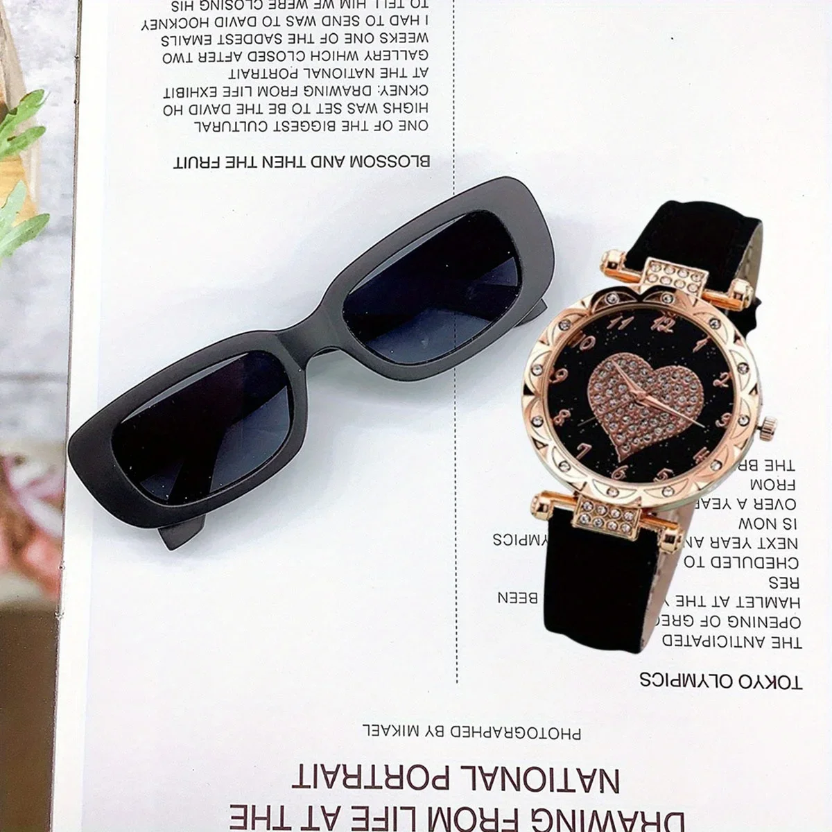 Fahren Reisen Kleine Box Sonnenschutz Sonnenbrille Erweiterte Mode Sonnenbrillen + Lässige Mode Quarzuhr Sonnenbrille + Uhr Set