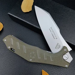 Tactical Pocket Desert Russian HOKC Mangust-2C Folding Knife D2 Steel Blade Khaki G10 Handle Outdoor Camping Hunting EDC Tools