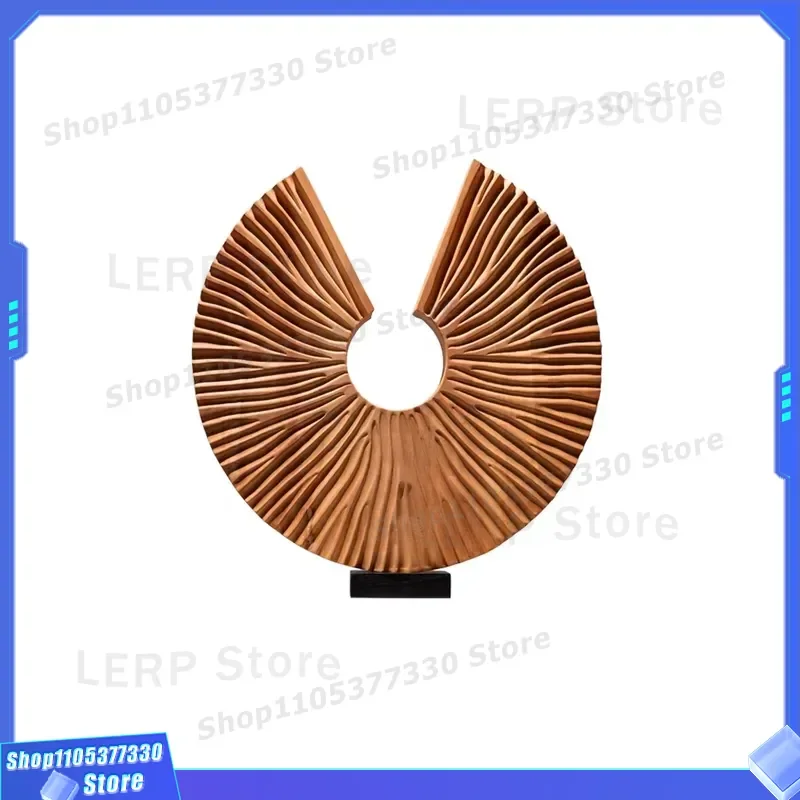 Modern Abstract Wood Carving Desktop Art Home Decoration Hotel Wall Artwork Custom Resin Metal Craft Glass Fiber Sculpture