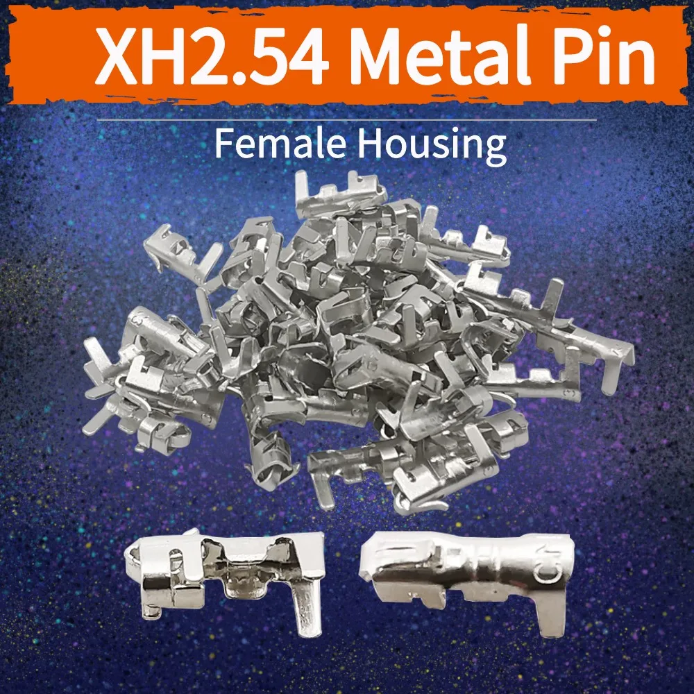 500Pcs/Bag JST XH2.54MM Female Housing Metal Pin Connector Reed Cold Head Crimp Terminal XH2.54 Plug Jack Wire Cable Connector