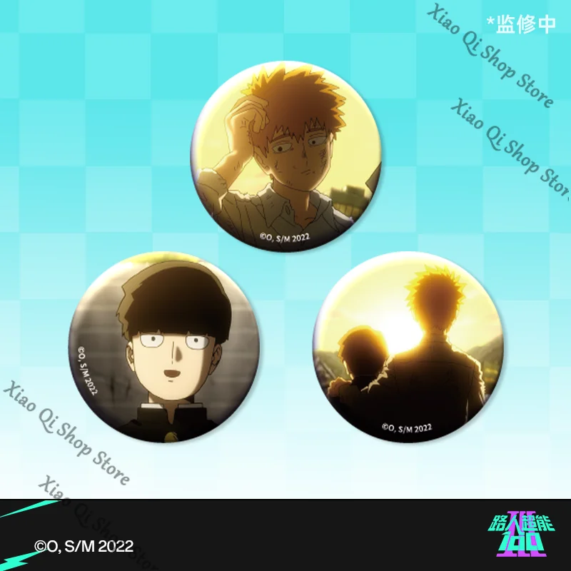 

「official Genuine」Mobu Saiko Hyaku Mob Psycho 100 Master Apprentice Series Mini badge set Collector's Edition gift