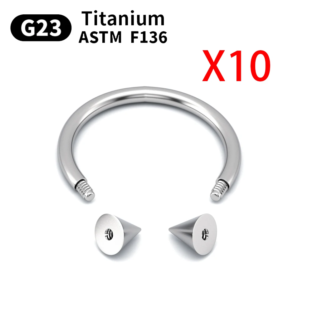 Groothandel 10 STKS Wenkbrauw Piercing Sieraden Labret Lip Stud G23 Titanium Septum Piercing Neusring C staaf Lichaam Sieraden Voor Vrouwen - afbeelding 1