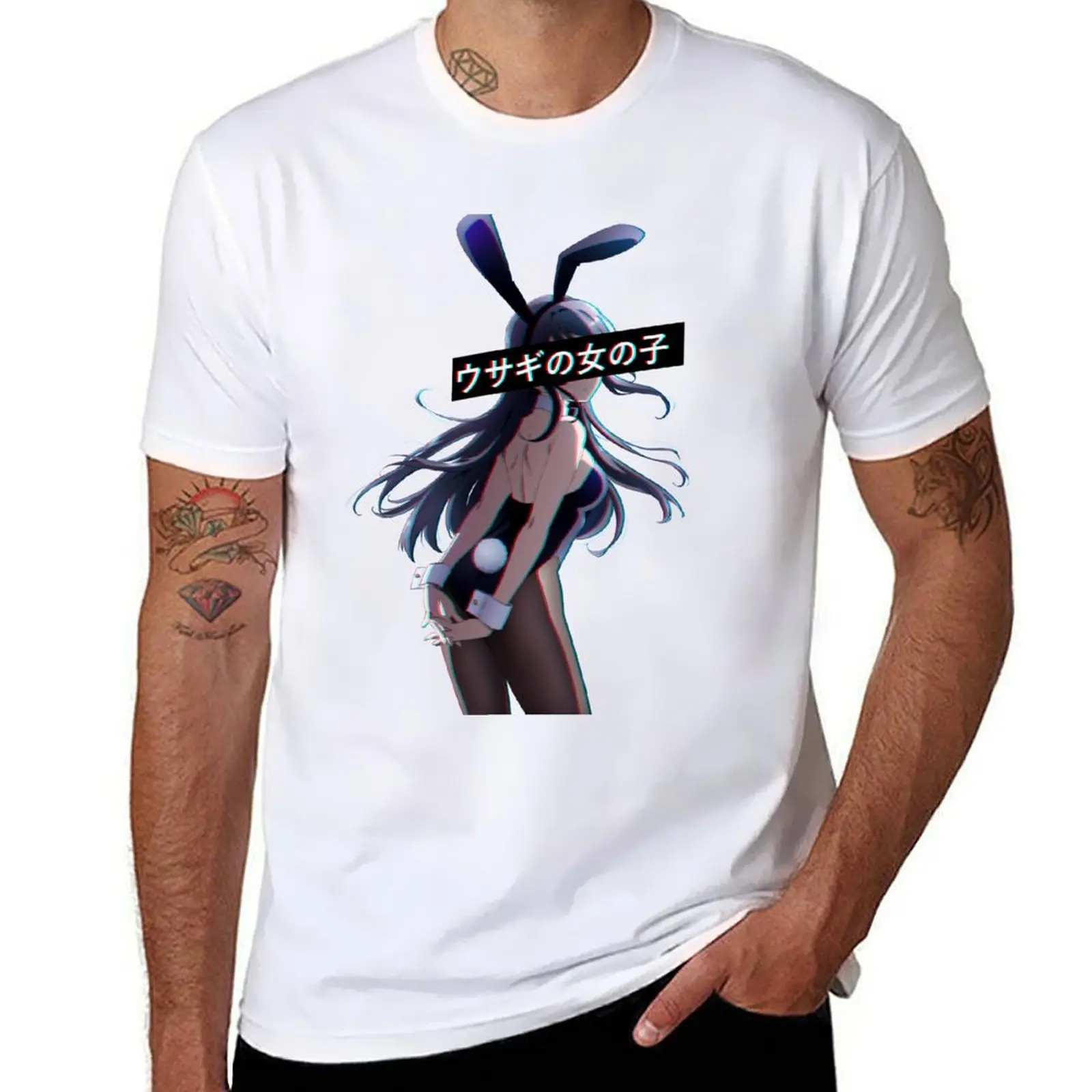 

BUNNY GIRL - SAD JAPANESE ANIME AESTHETIC T-Shirt anime t shirts for man t shirts for man cotton funny T-Shirt