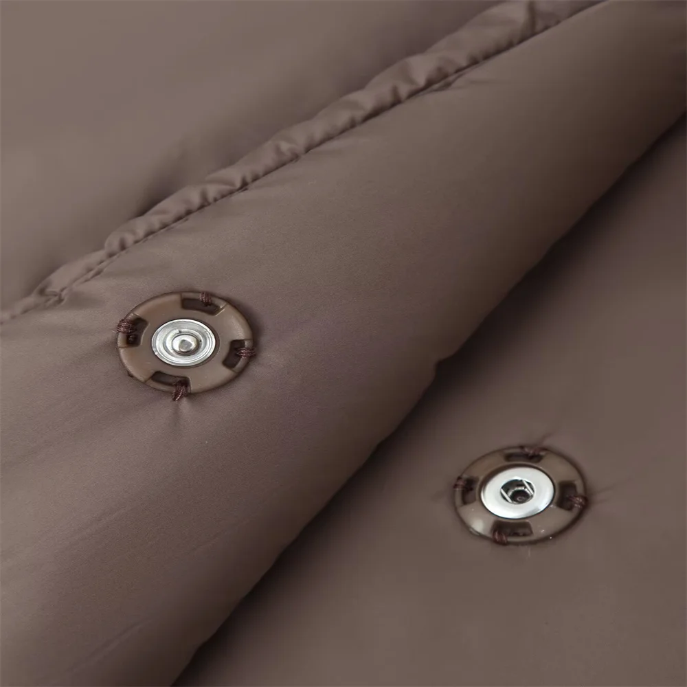 Autumn and Winter New Women's Fashion Simple and Versatile Stand up Collar Button Cotton Jacket