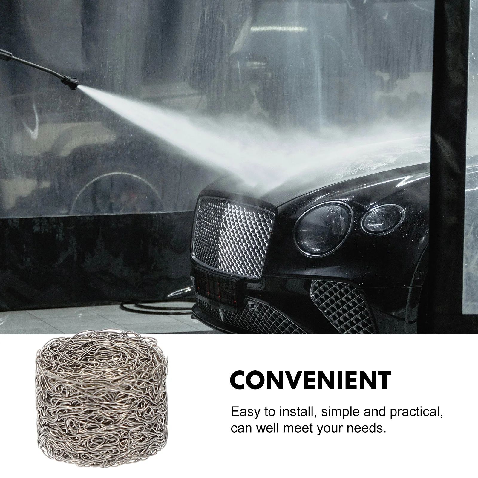 Car Foam Sprayer Cleaning Machine Foaming Net Strainer Nozzles and Filters High Pressure Silver Stainless Steel Lance
