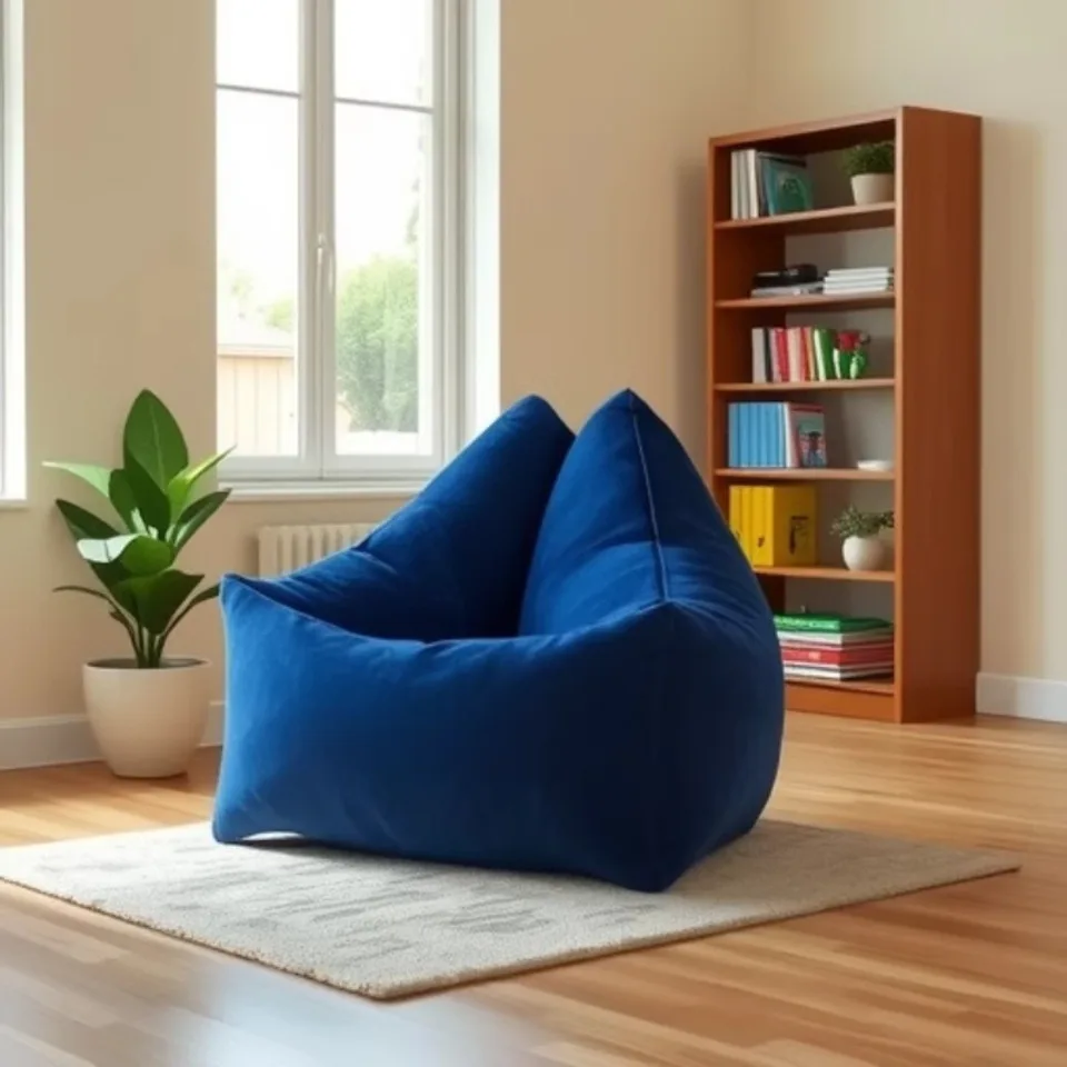 

Adults Children Bean Bag Large Lazy Sofa Chair Inflatable Furniture Stress-relief Pea-shaped Triangular Sensory Leisure Seat
