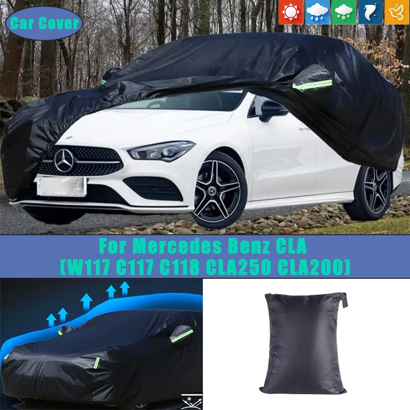 

Для Mercedes Benz CLA автомобильные полные внешние чехлы уличные водонепроницаемые пылезащитные солнцезащитные дождевые снежные защитные внешние автомобильные аксессуары