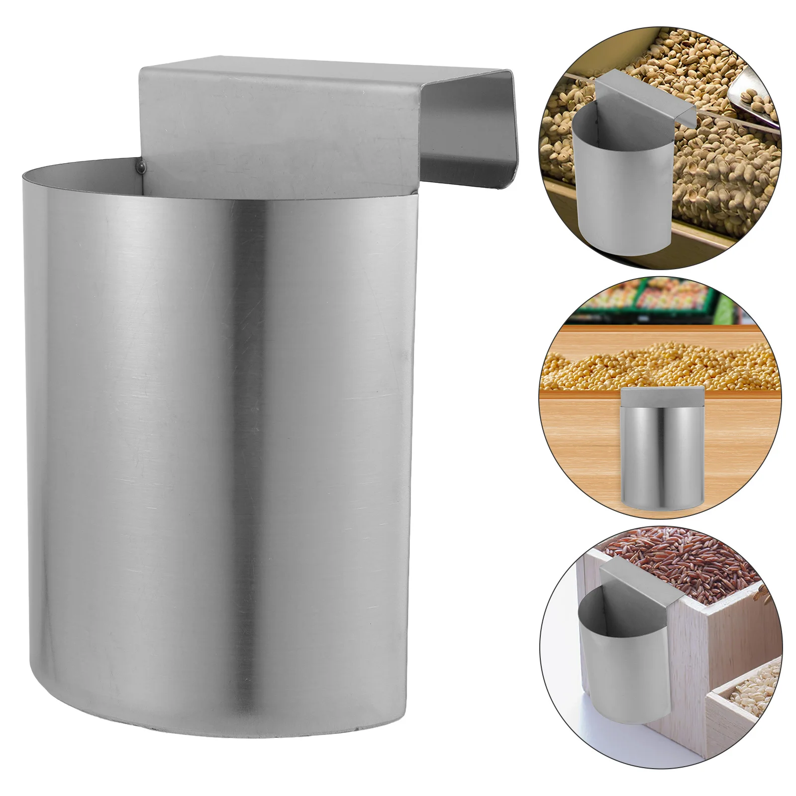 

Ice Scoop Holder Heavy Duty Metal Shovel Organizer Kitchen Fridge Shelf Storage Hanging Basket Door Mount Cabinet Dry