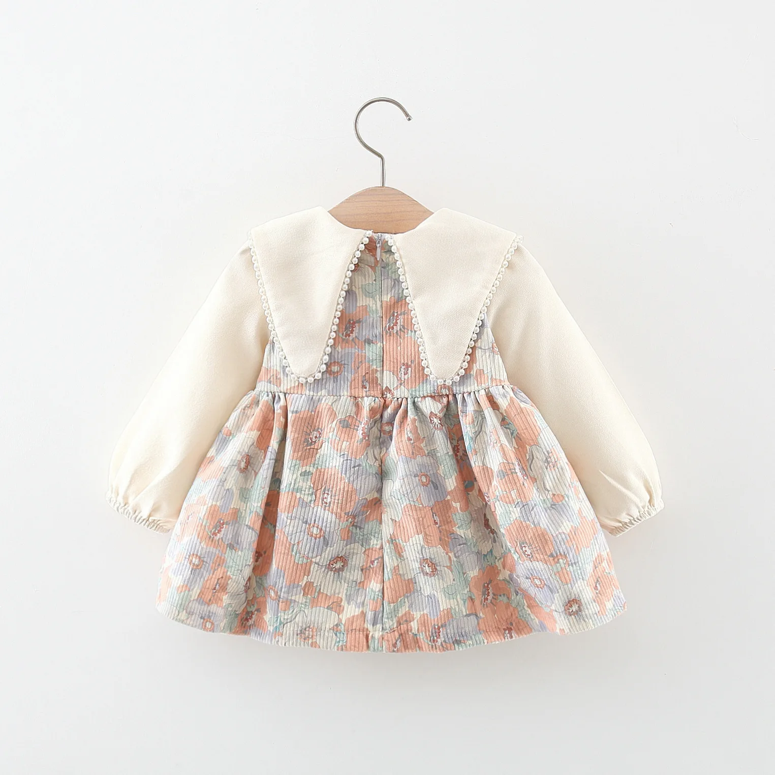 Vestido de flores manga larga para bebé niña estilo primavera - imagen 3