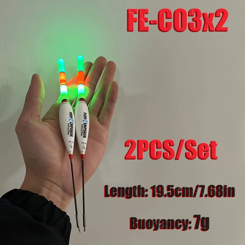 2 stücke Nacht Angeln Elektronische Float Große Auftrieb Boje Led Leucht Cr425 Sommer Leucht Angeln Getriebe Angeln Getriebe 2024 Neue