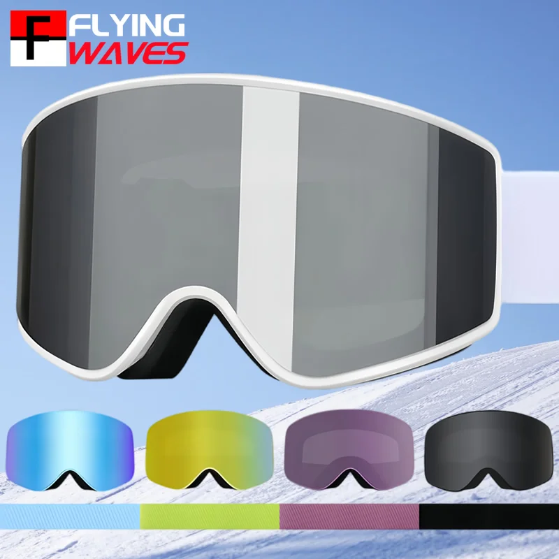 

Большие лыжные очки для сноуборда, двухслойные линзы, защита от ультрафиолета, противотуманные очки для снега, катание на снегоходе, катание на лыжах для мужчин, женщин, молодежи