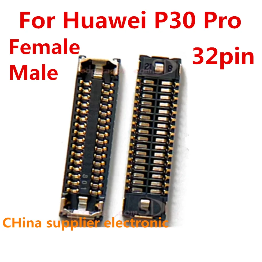 10pcs-100pcs USB Charging Port FPC connector For Huawei P30 Pro P30Pro charger Logic on motherboard mainboard flex cable 32pin