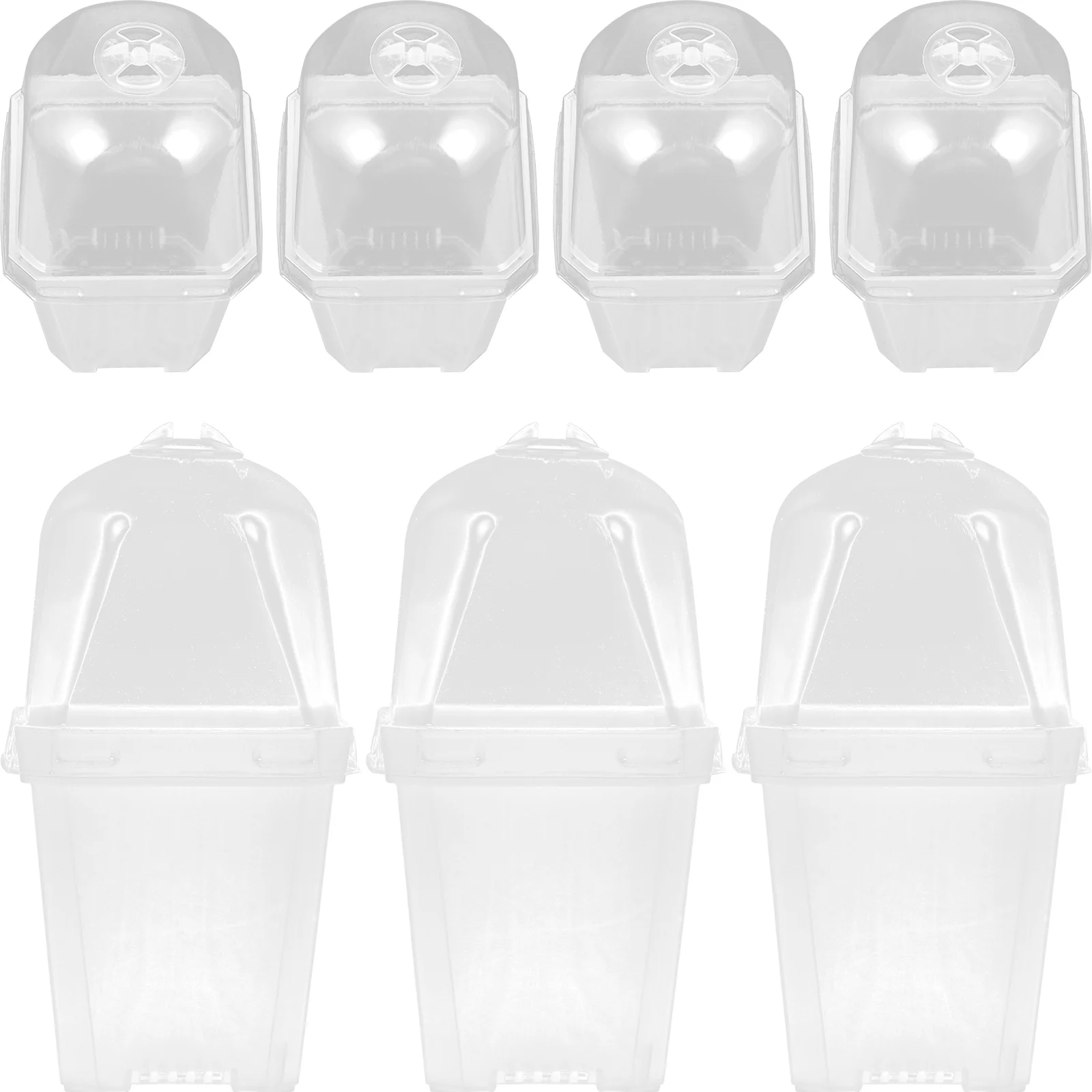 

20 set Flower Pot Lid Transparent Nursery Pots Thicken Pp Material Air Permeable For Indoor Outdoor Garden Plastic Plant