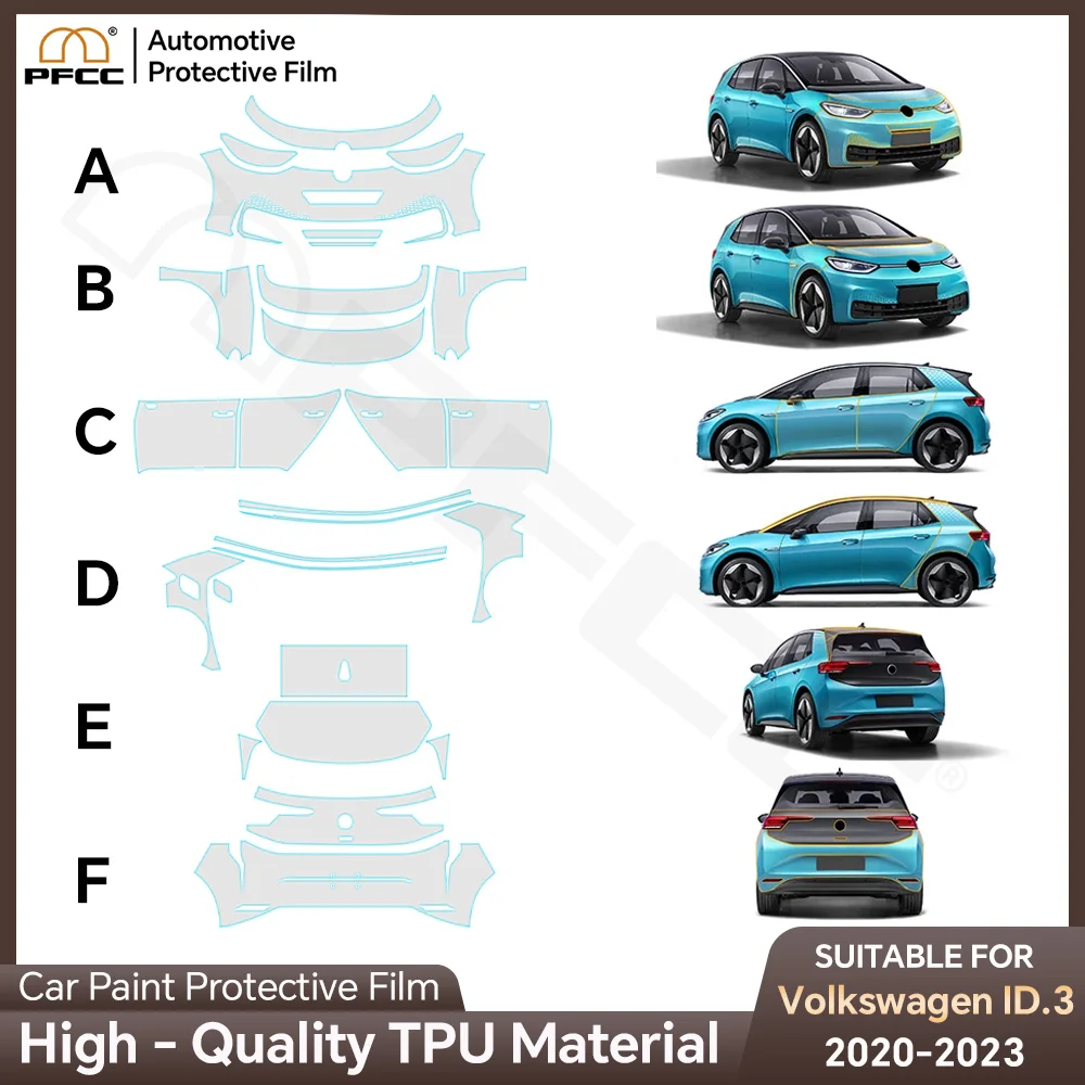 

Anti-scratch TPU Paint Protection Film For Volkswagen ID.3 2020-2023 Car Body Pre-cut PPF Clear Bra Resistant Car Accessories