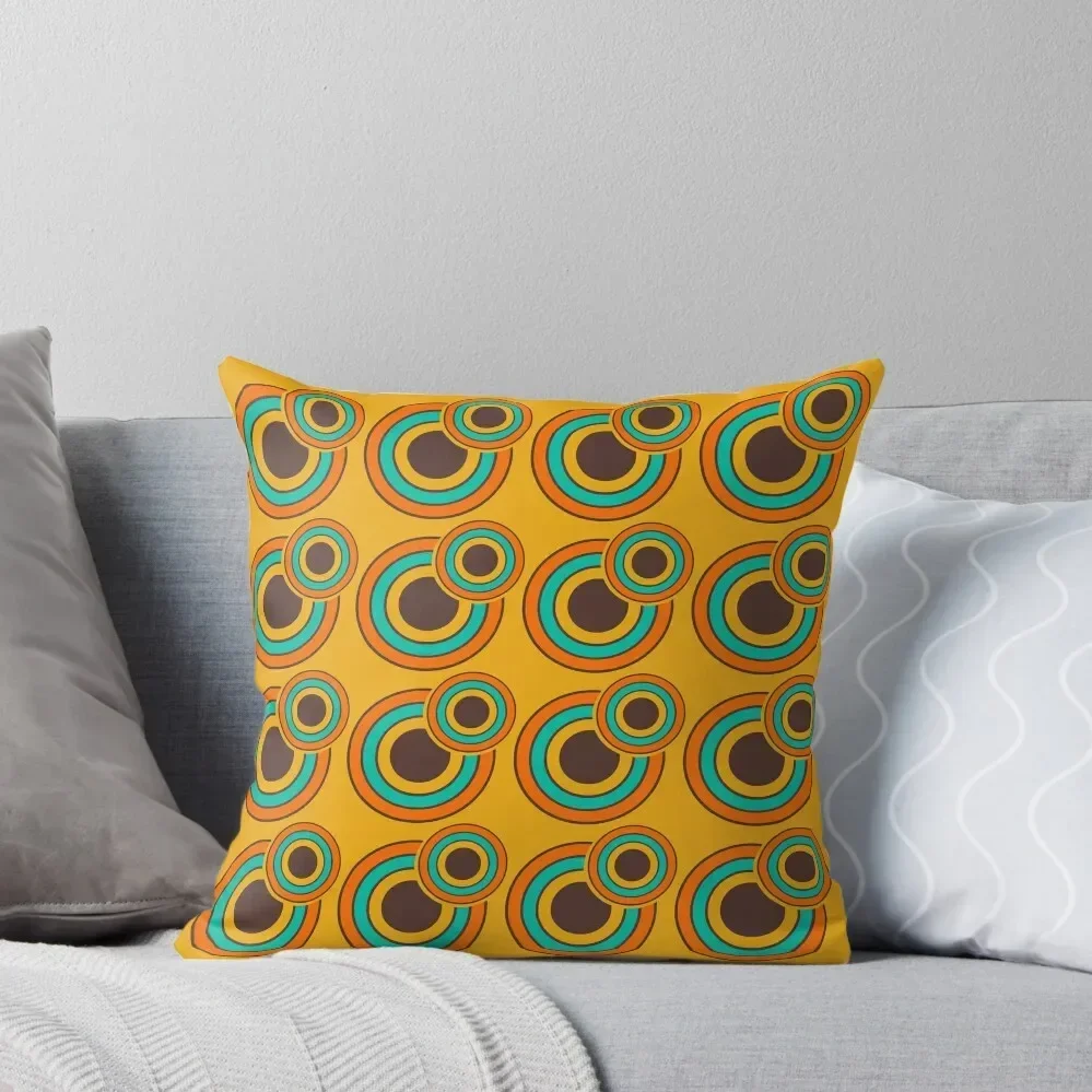 1970's Retro Circles / Vintage 70s Seventies Pattern Throw Pillow Ornamental Pillow pillow