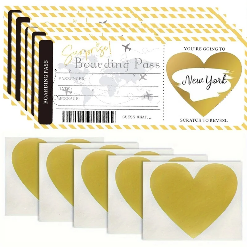 Love Scratch Card Stickers Self Adhesive Coating Design Wedding Gift DIY Postcards Multi Scene Use Decorative Stickers School