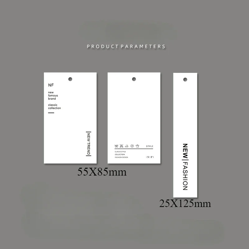100pcs Cotton Linen Canvas Hangtag Clothing Hangtag Design Clothes Business Label Logo Certificate of Conformity Card Printing