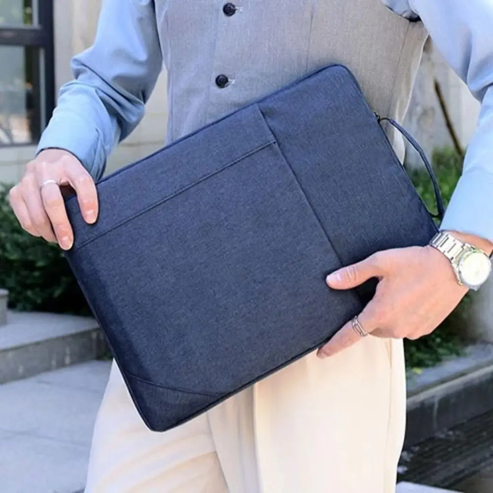 11 13 15 inch Oxford Cloth Laptop Bag Vertical Multiple Pockets Laptop Handbag Waterproof Wear-resistant Business Briefcase Bag