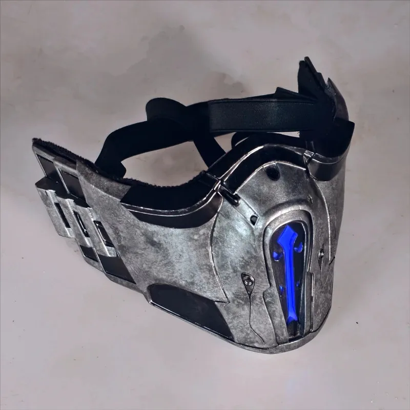 

qa156Anime Game Mortal Kombat Cosplay Luminous lamp Adult Men FRP Face Props Halloween Carnival Role play Mask Accese