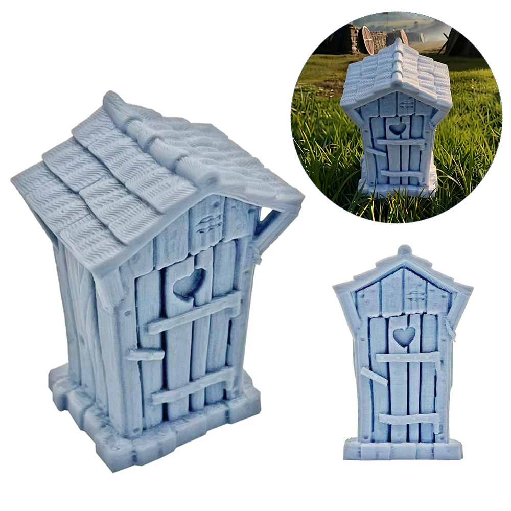 

Heart Toilet Miniature Set Stilles Figurine for RPG-Like Dice Games Unpainted Terrain