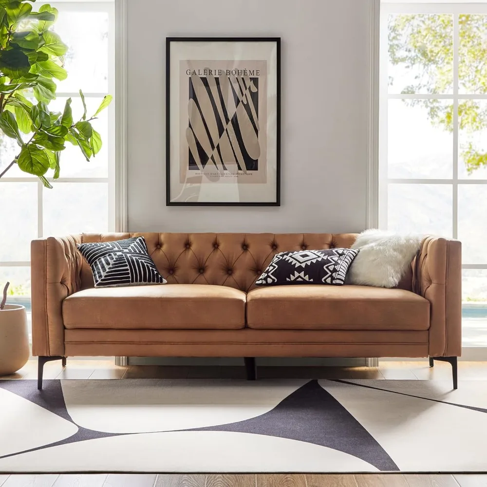 84" W Faux Leather … - image