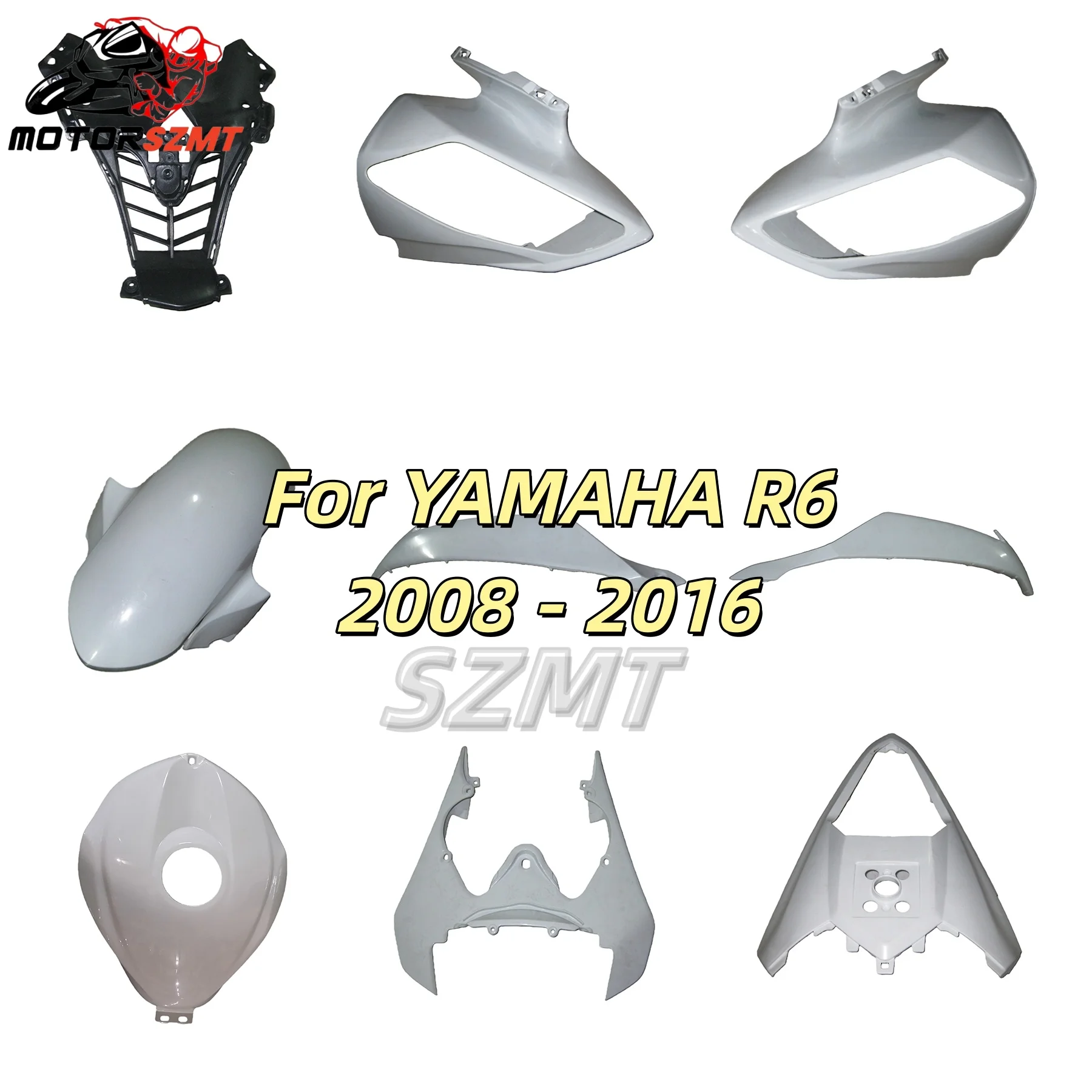 For Yamaha YZFR6 YZF-R6 2008 2009 2010 2012 2013 2016 2015 2014 YZF R6 08-16 Sportbike Full Unpainted And Customized Fairing Kit 2