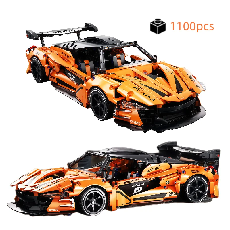 

1:14 технический город супер спортивный гоночный автомобиль DIY модель строительные блоки Рождественская развивающая игрушка подарок на день рождения для детей и взрослых