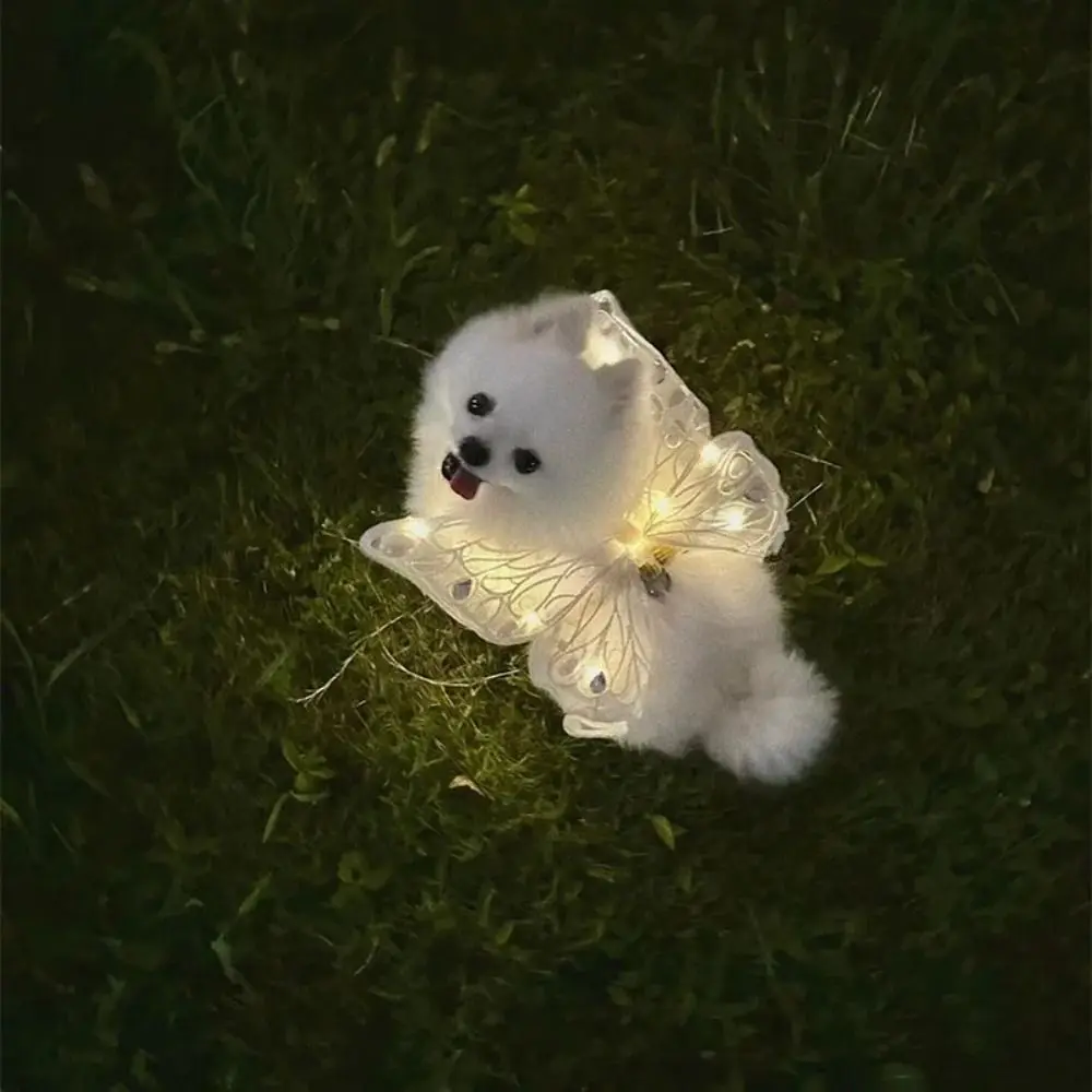 New Glowing Dog Wing Butterfly Sweet Pet Back Decoration Gift for Small Medium Pet Supplies