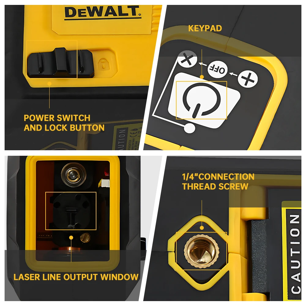 Imagem -06 - Dewalt-nível Laser Profissional Linhas Linha Laser Verde Mini Instrumento de Alta Precisão Portátil Horizontal e Vertical