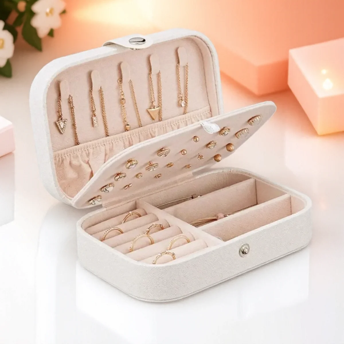 

НОВАЯ шкатулка для драгоценностей из искусственной кожи, органайзер, коробка для хранения, упаковка для сережек для дома, путешествий, подарок