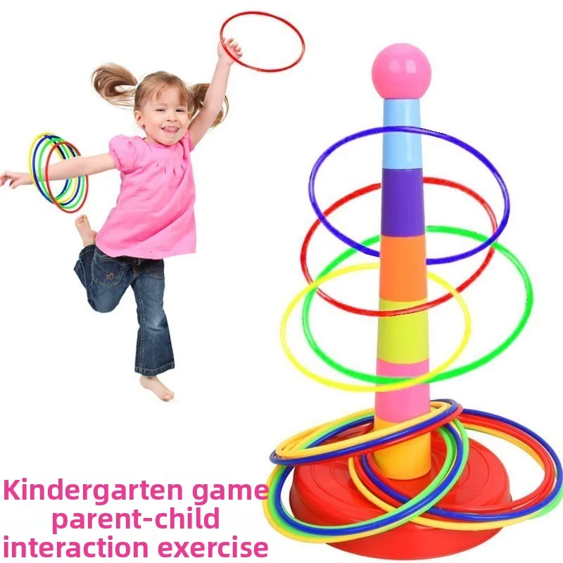 الأطفال رمي دائرة لعبة الطويق مكدسة اللعب متعة داخلي في الهواء الطلق الوالدين والطفل طبقات دائرة التفاعلية التعليم المبكر هدية