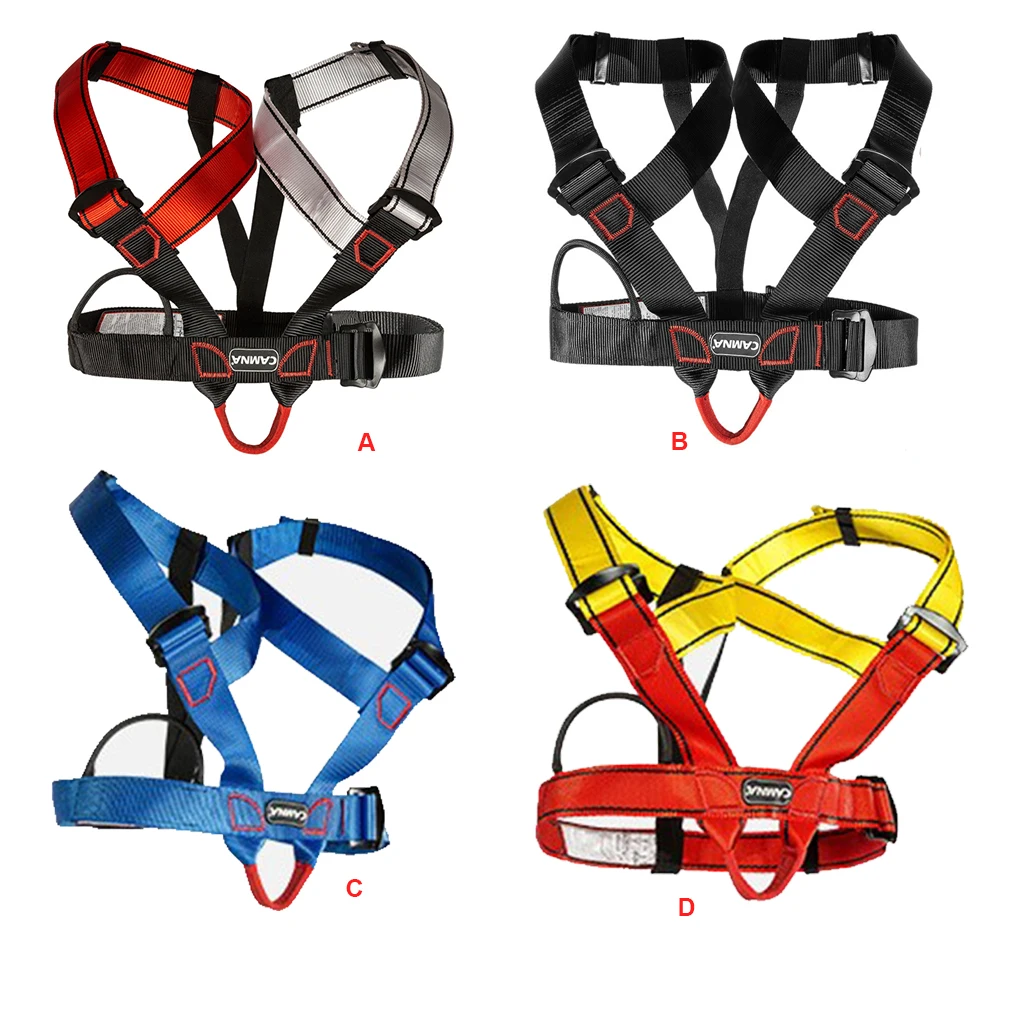 Climbing Harness Professional Adjustable Half Body Safe Belt Protective Accessory for Outdoor Sport Protection Blue