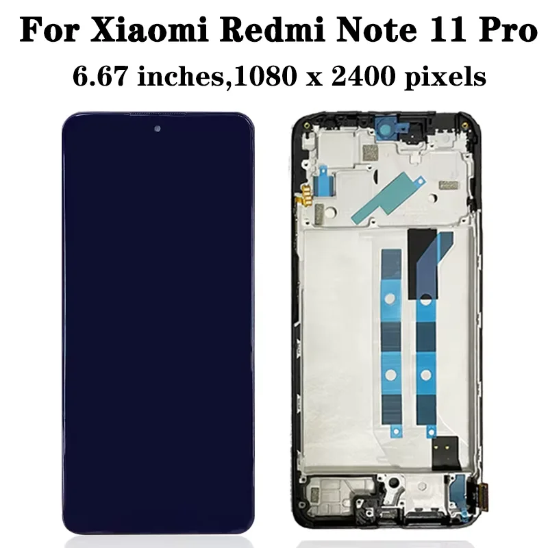 Ekran Wyświetlacza 2201116TG 21091116I do Xiaomi Redmi Note 11 Pro LCD Ekran Dotykowy Digitizer Note 11 Pro 5G Ramka Wyświetlacza — zdjęcie produktu 3
